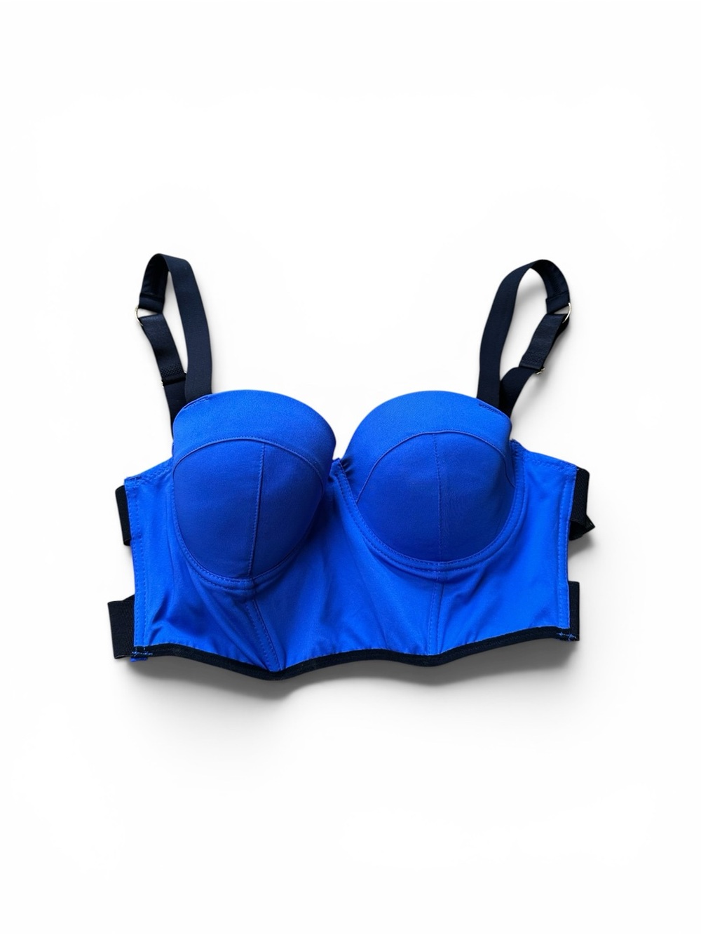Bebe bustier corset bikini top black blue